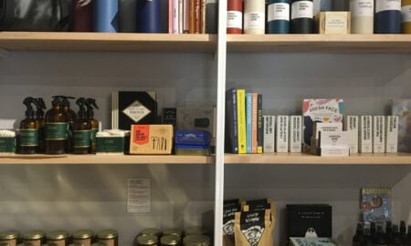 shelves with accessories at Scout shop on Roncesvalle Toronto