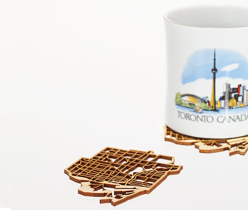 Toronto urban grid coaster - National Design Collective