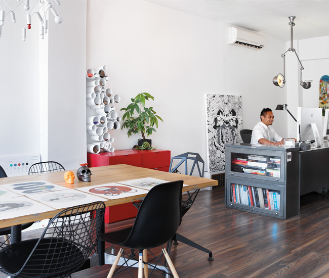 ive-work space of Sovereign State’s Joel Gregorio in Toronto