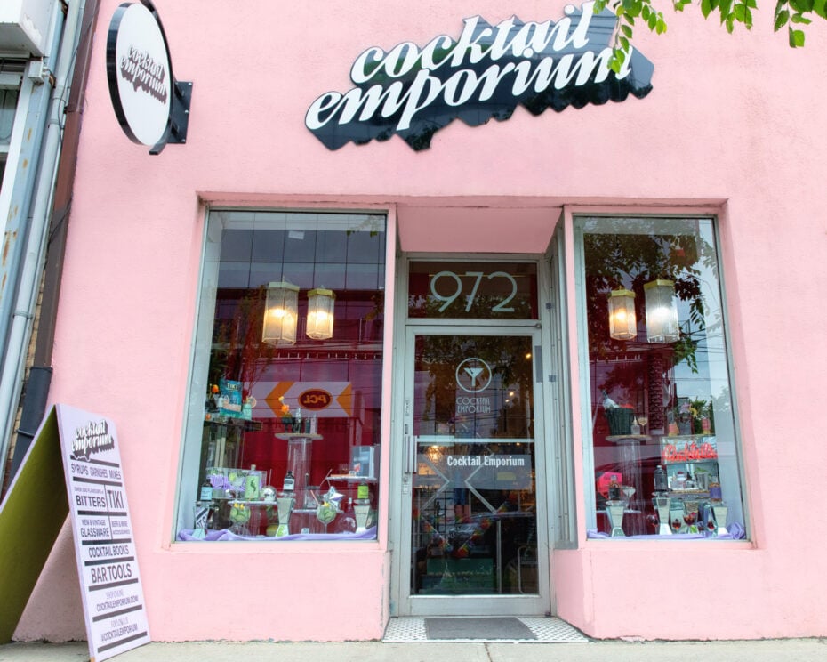 Street storefront of Cocktail Emporium