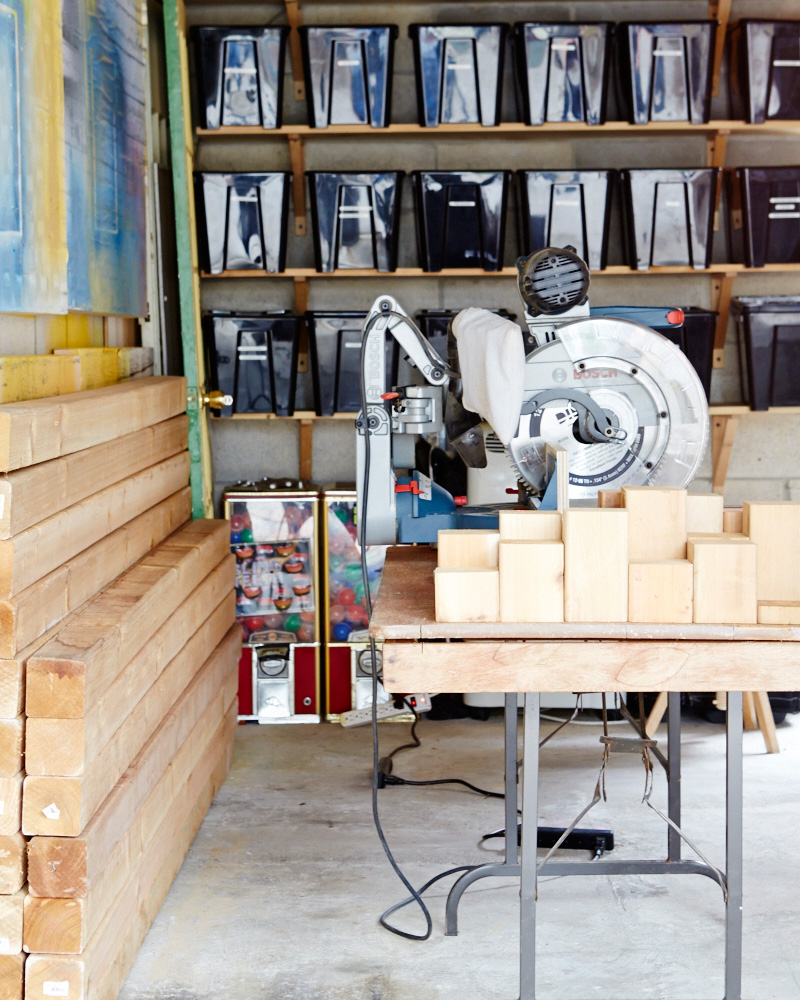 garage used for production and storage.