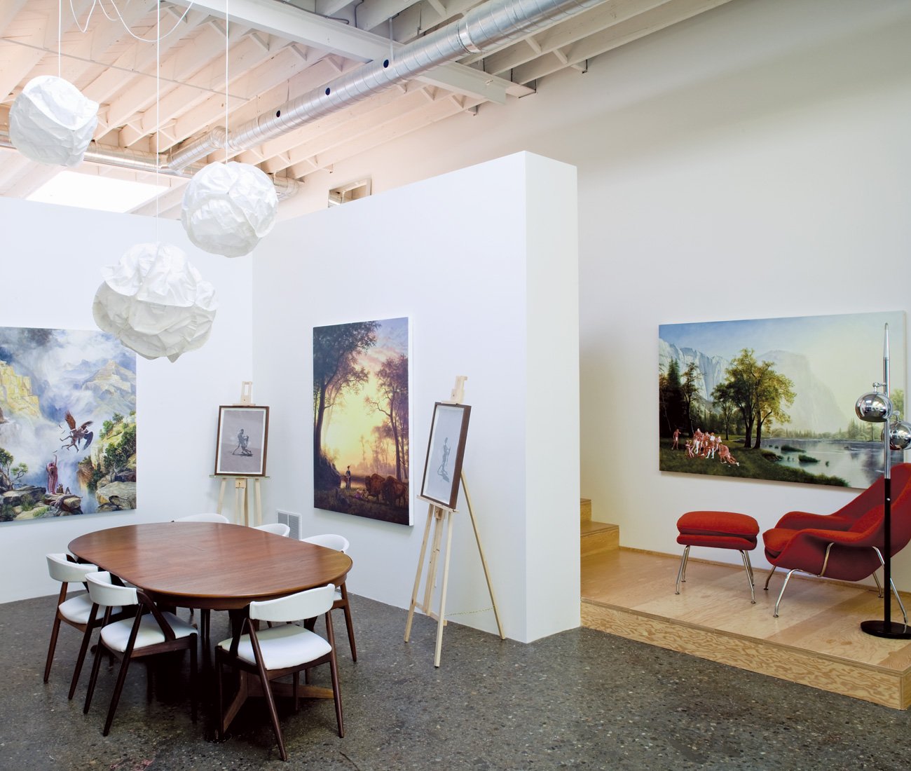 Art at all angles : kent monkman paintings at his studio