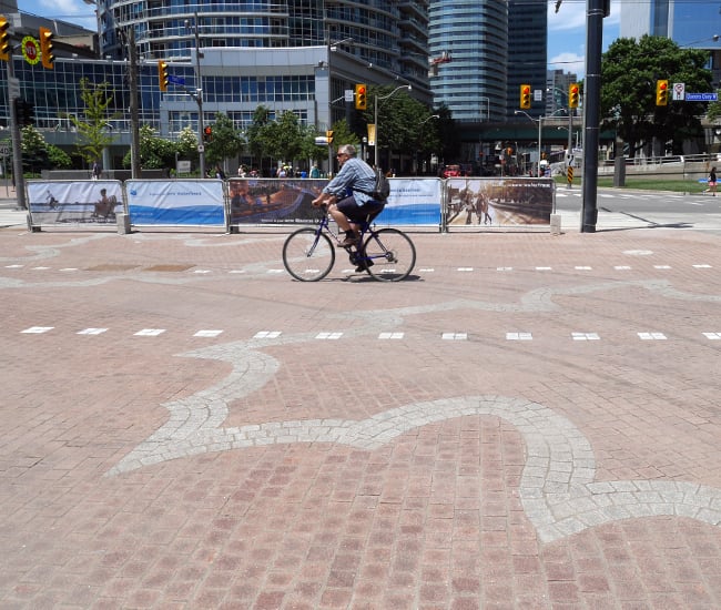 Boulevards Paved in Canadian Stone, Queens Quay revitalization project