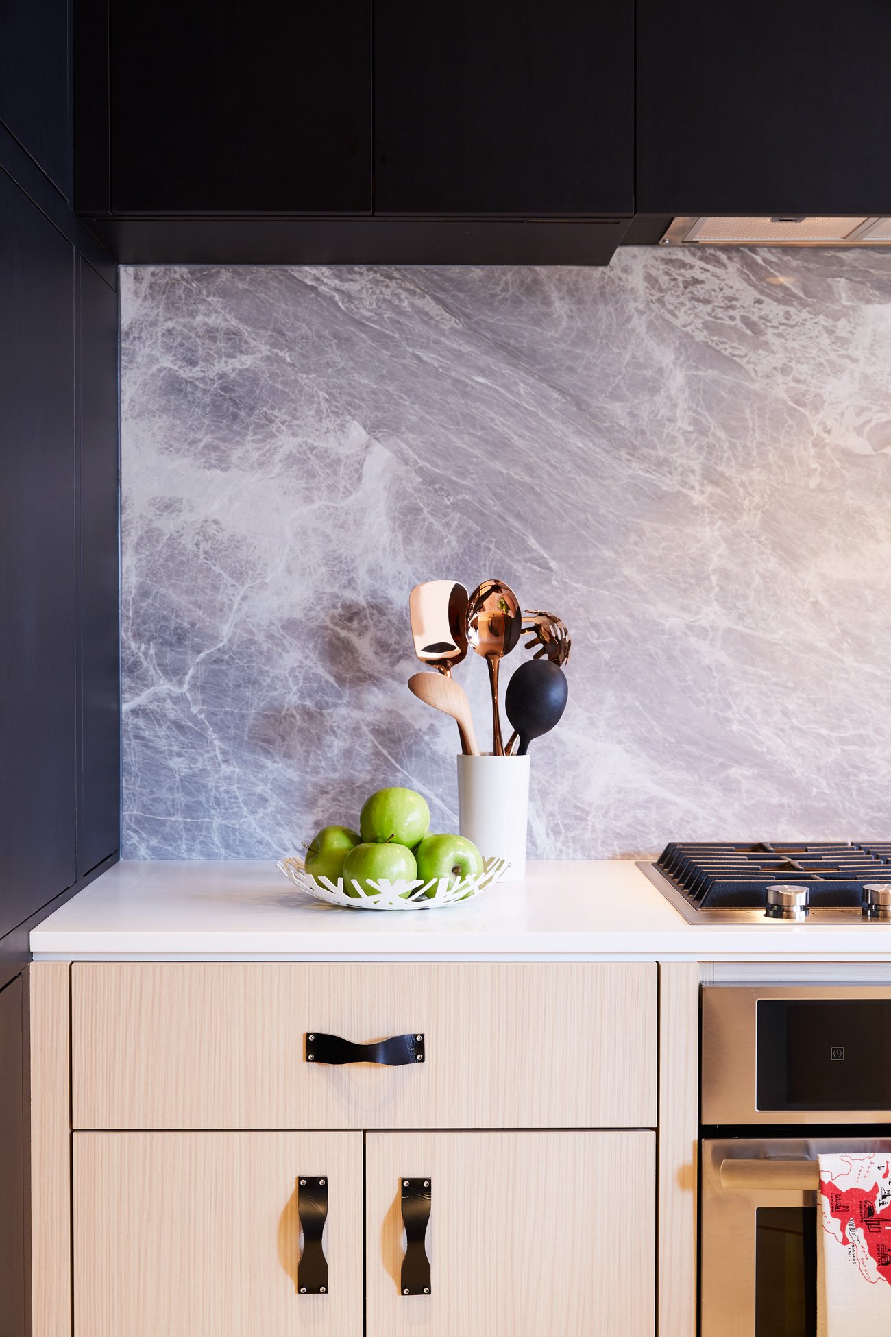 Kitchen details at Cabin condominiums by Curated Properties