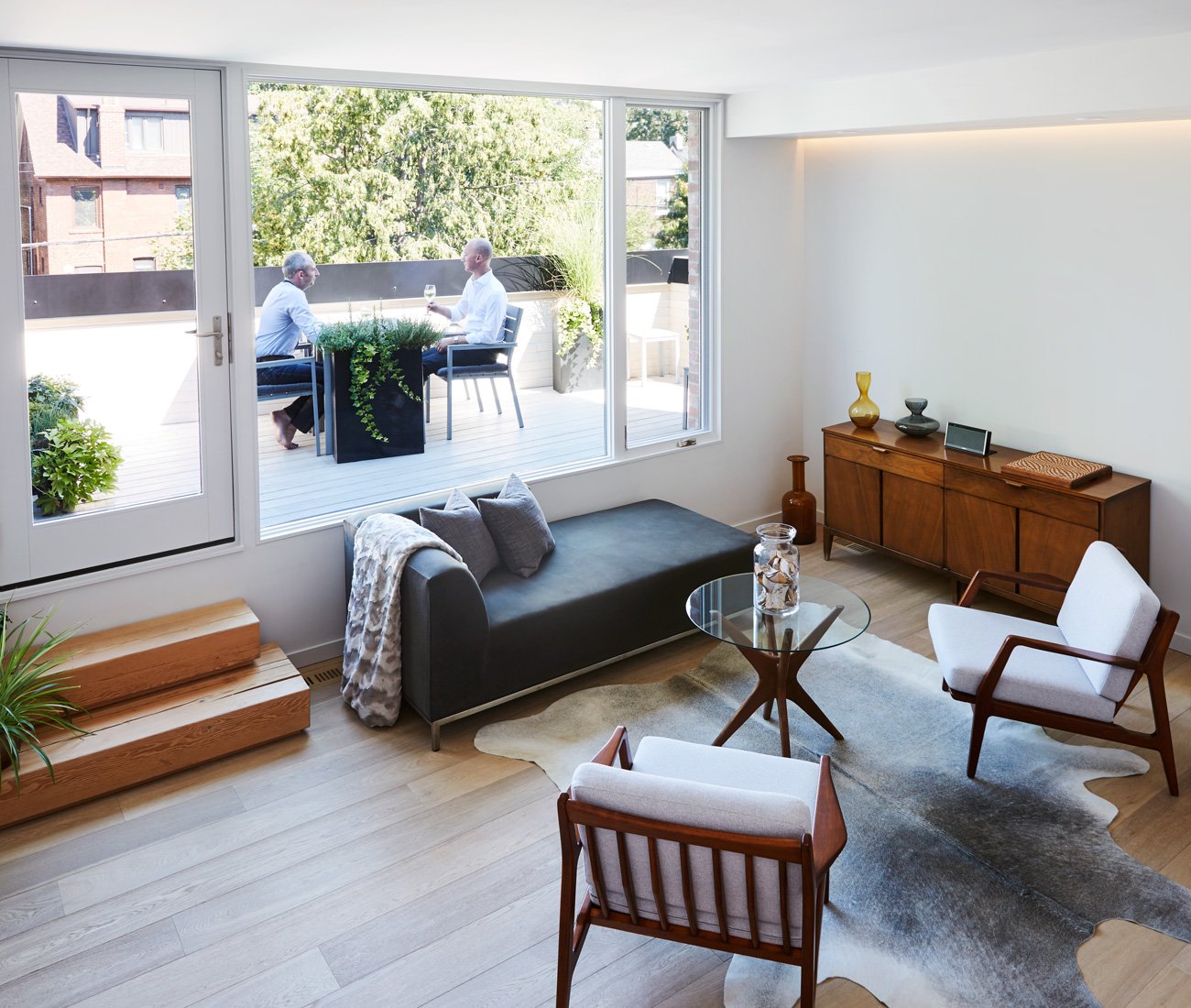 Luc Bouliane Lesliville home - Den and deck on second floor.