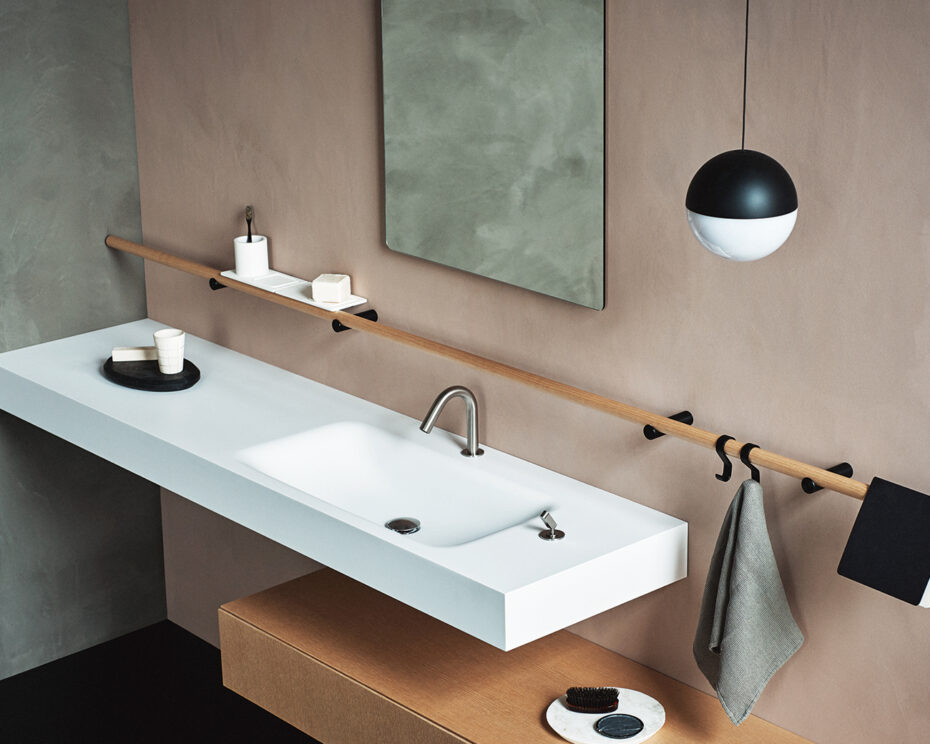 rosy bathroom fixture