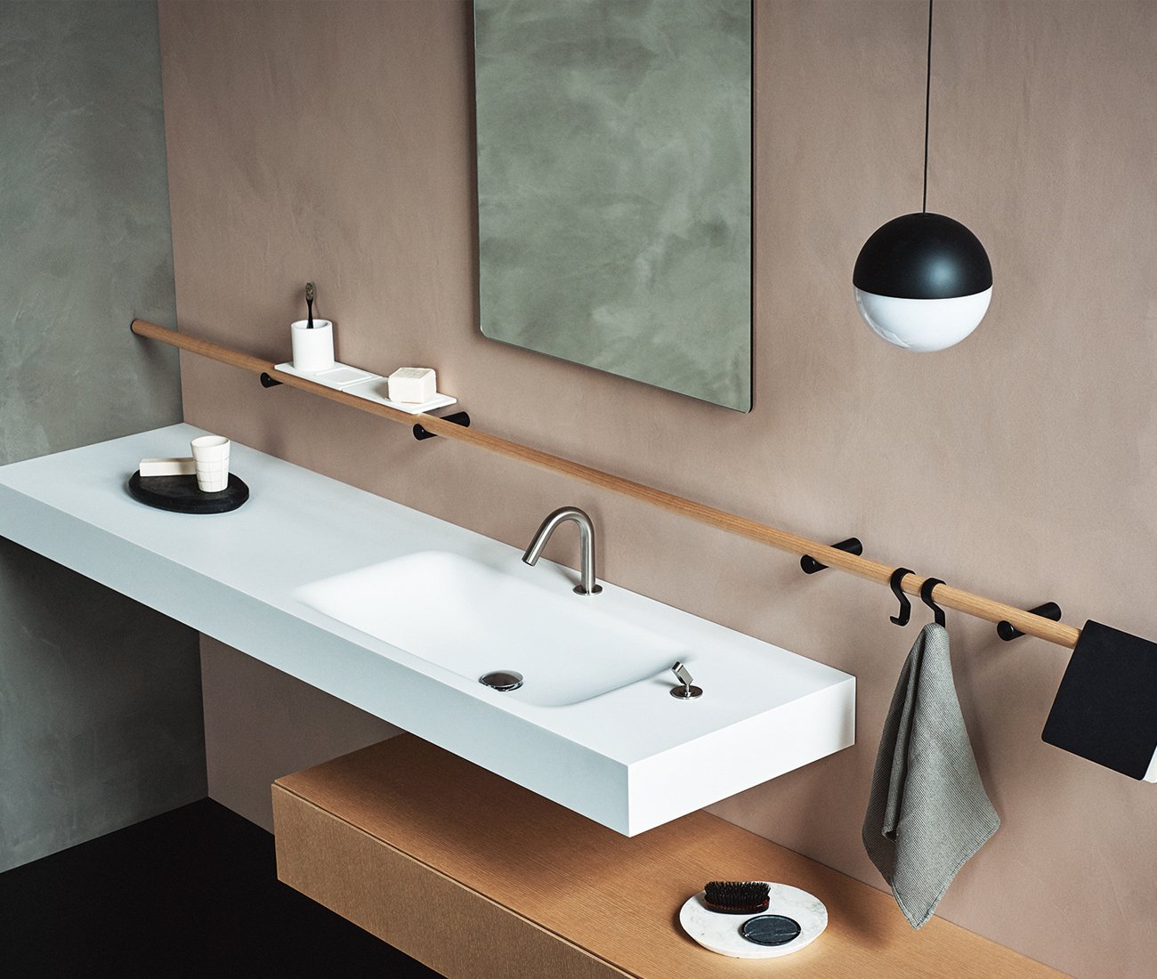 rosy bathroom fixture
