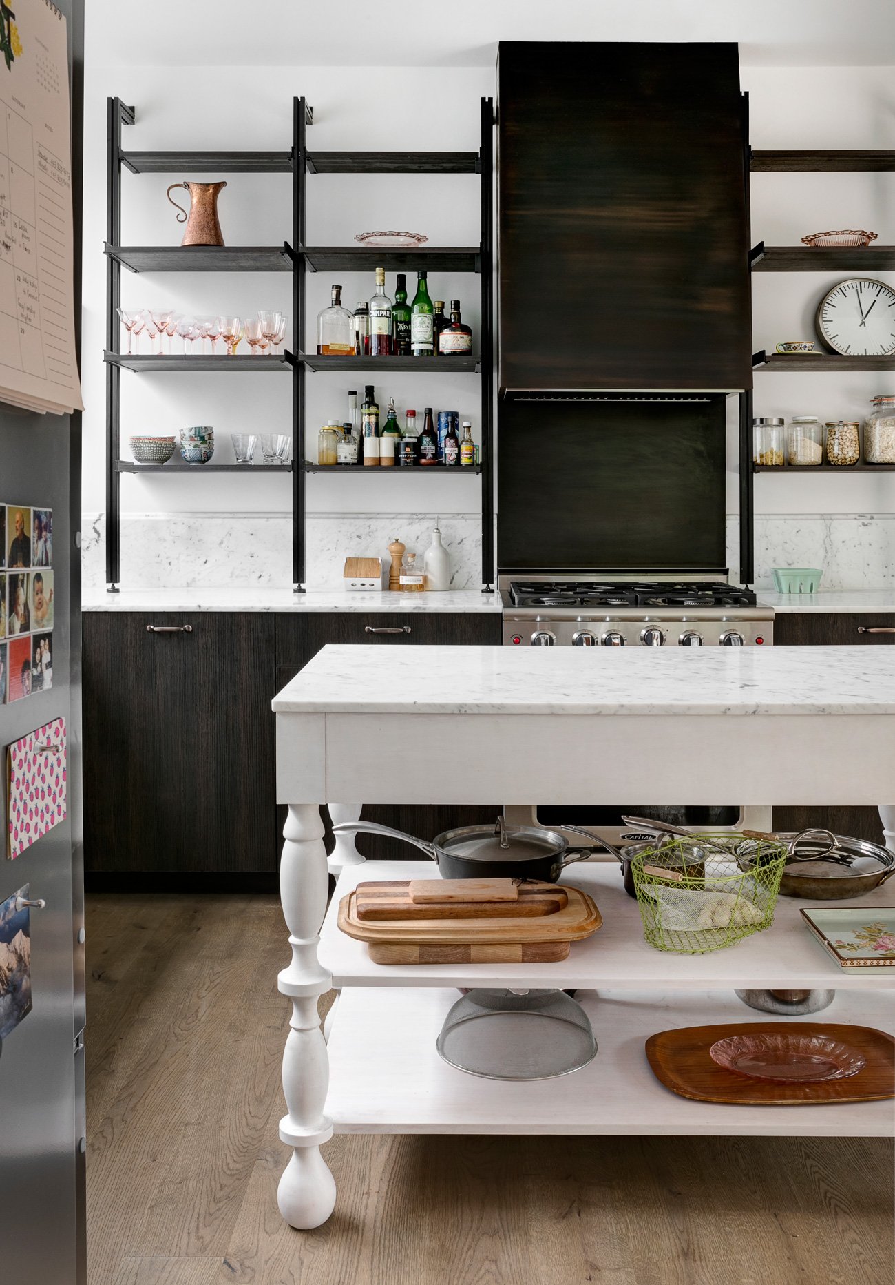 black and white kitchen