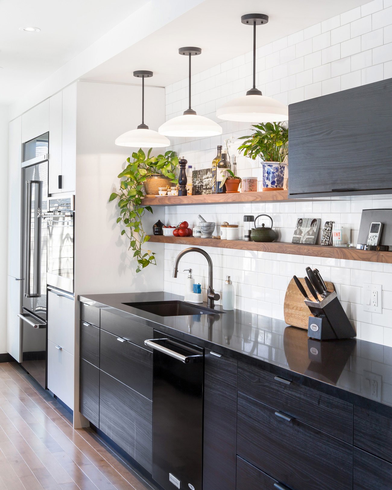  Ikea cabinetry topped with Caesarstone