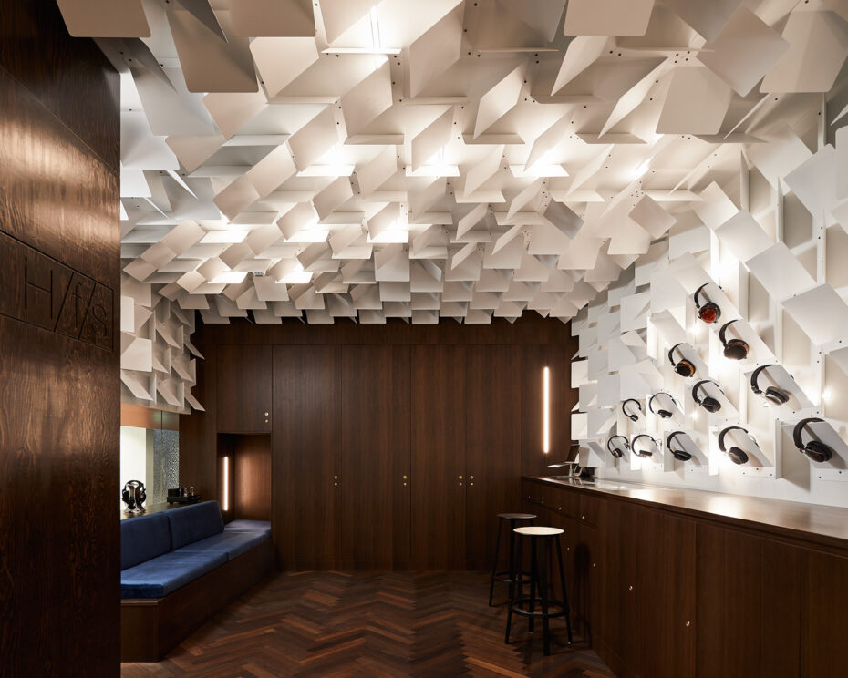 Headfoneshop, an audiophile hangout designed by Batay-Csorba Architects