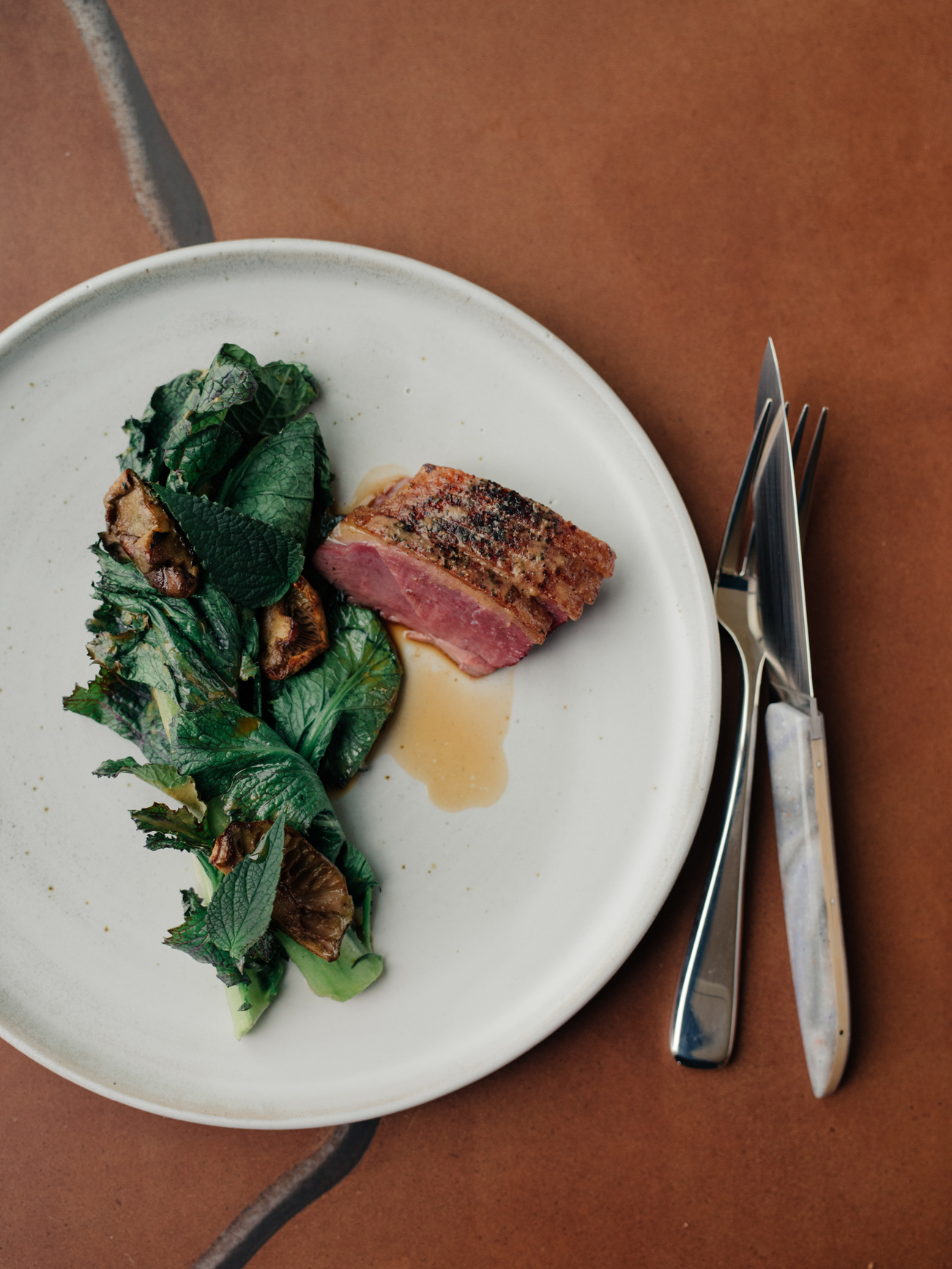 Steak dish with some vegetable