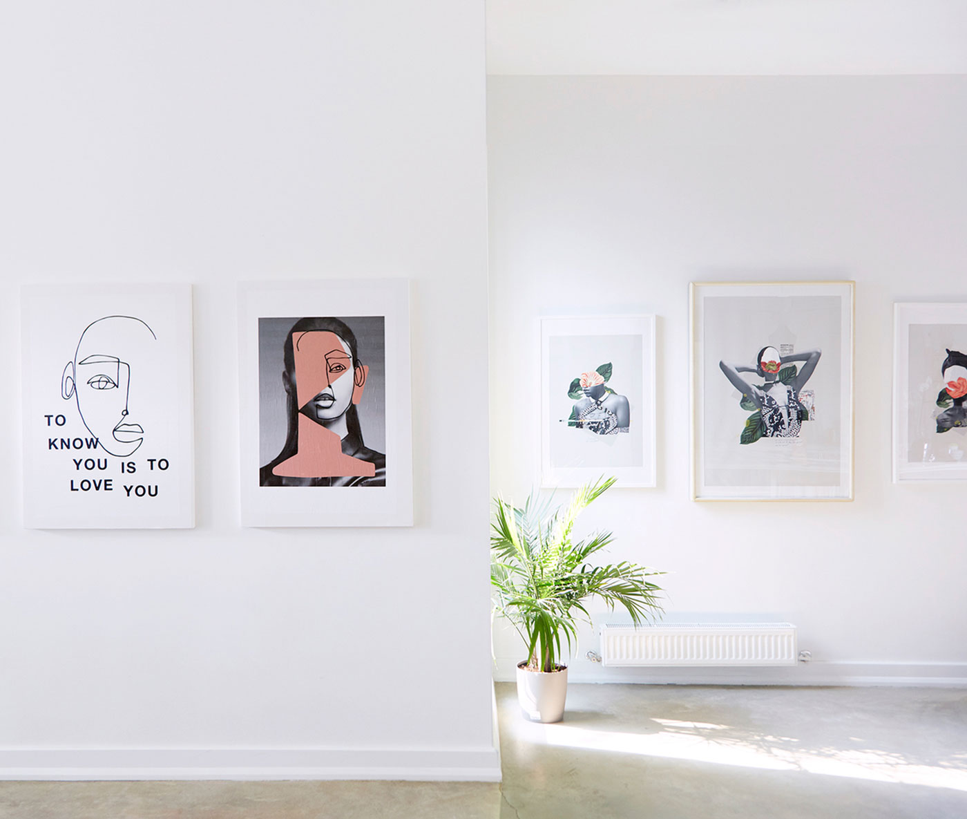 Know Yourself/Love Yourself and Whole Fragments N 19 by Tahsin the Good; Lavatera, Azalea and Paeonia by Bárbara Siewert for The Dara Project