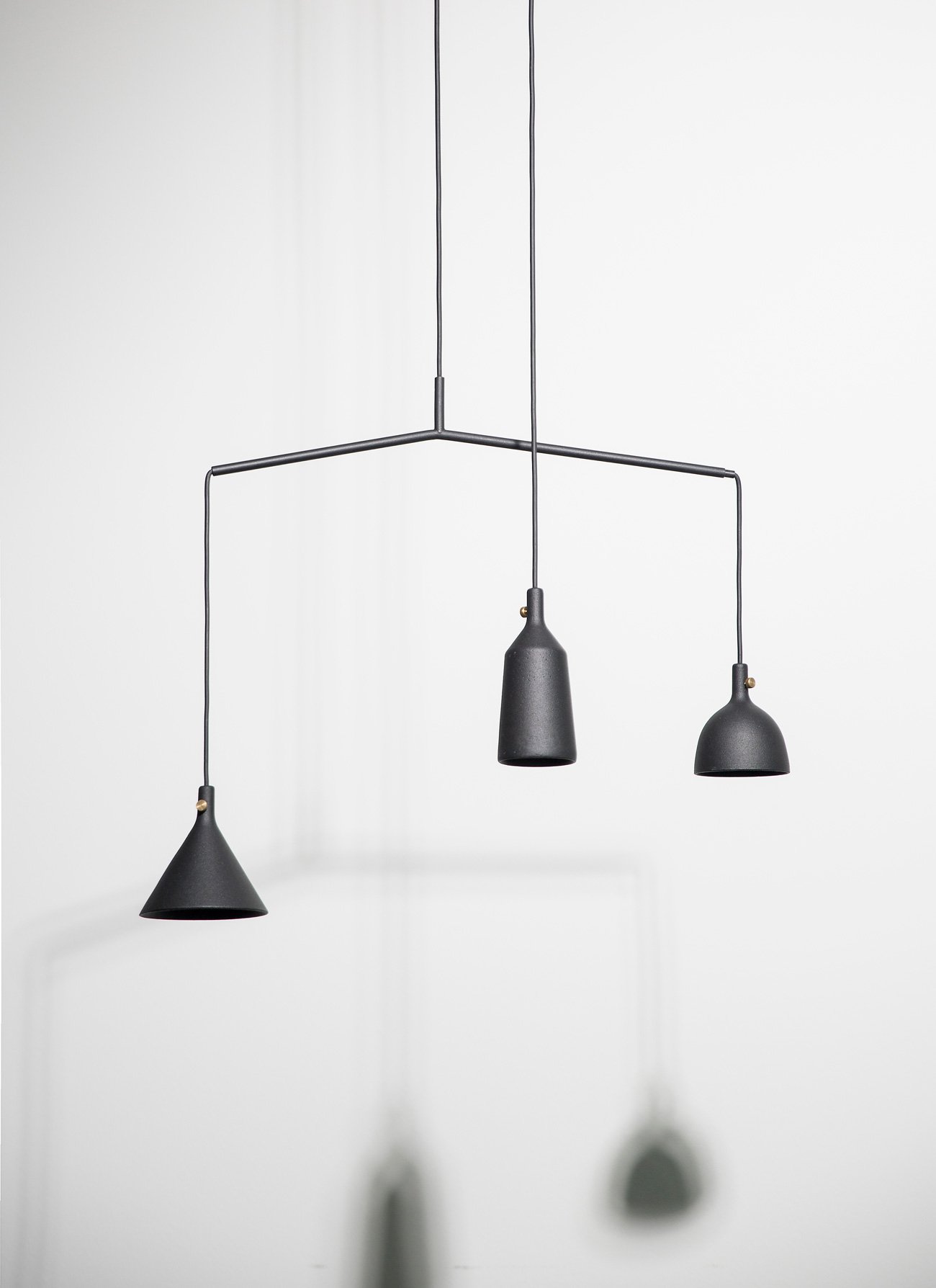 Tom Chung Aluminum Cast pendant for Menu, designed with Jordan Murphy