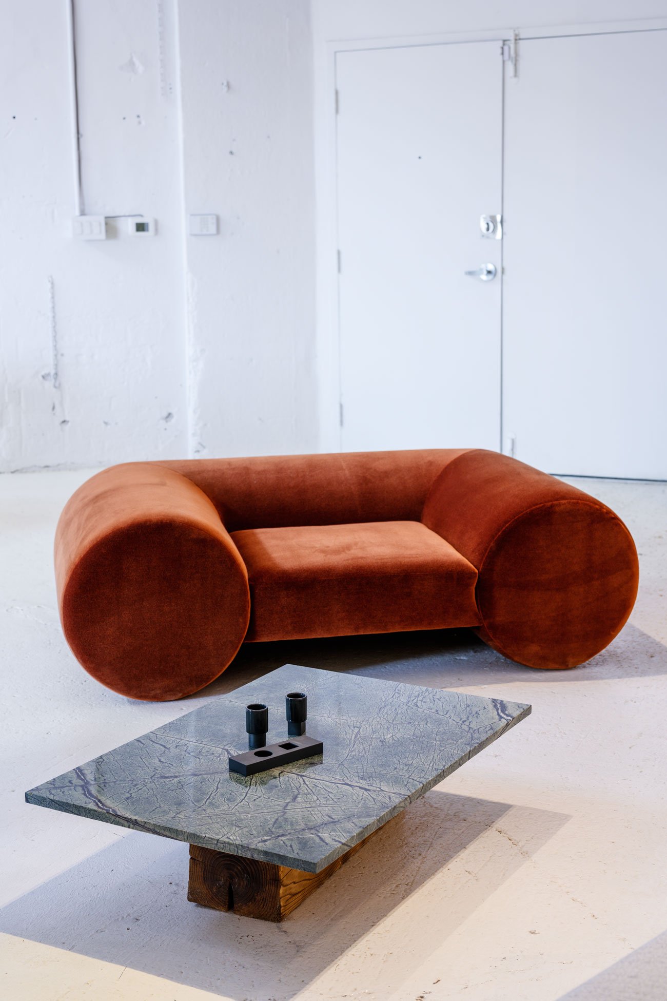 Extra Low Rolled Back Lounge sofa chair