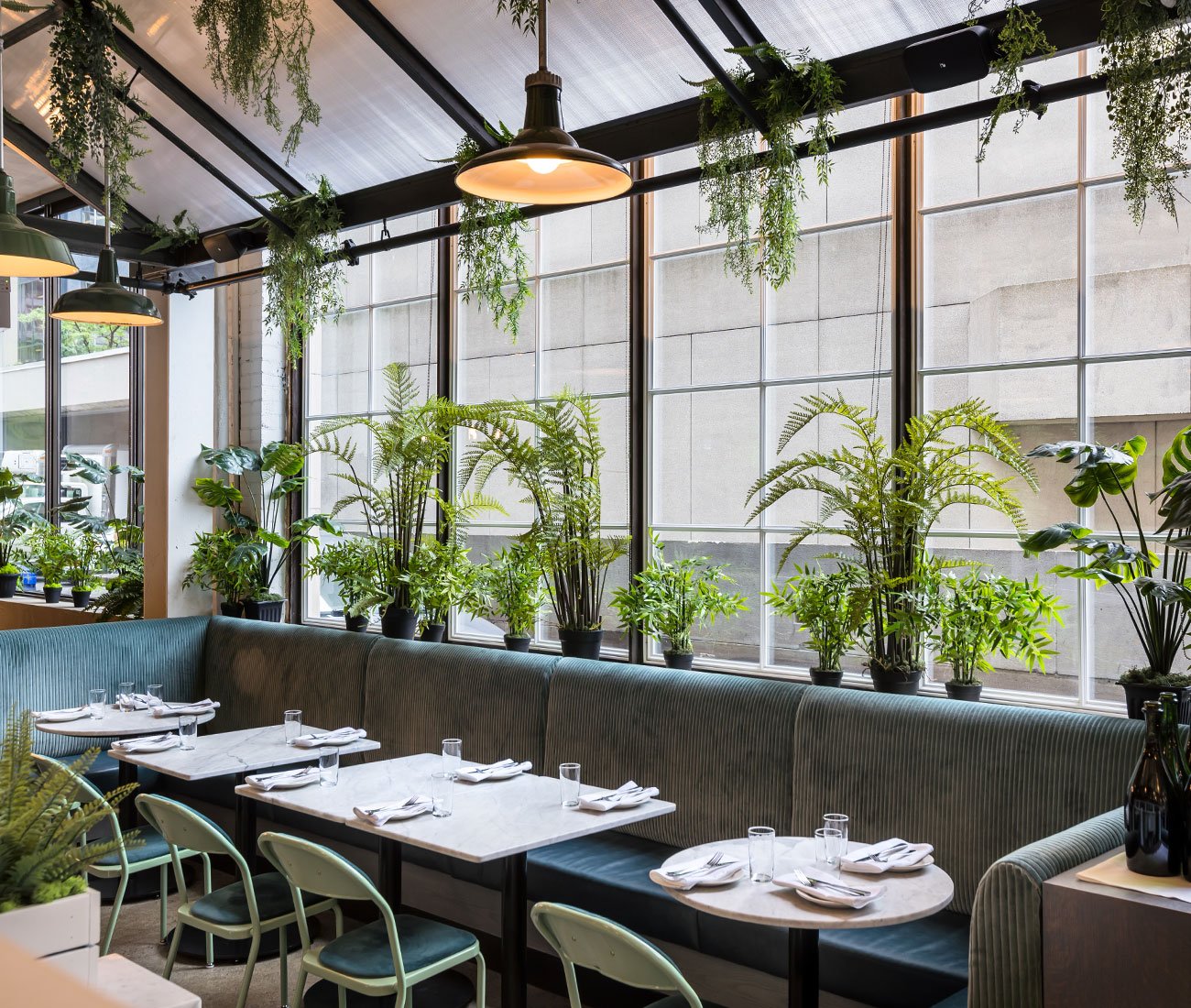 The interiors of Rosalinda Restaurant in Toronto