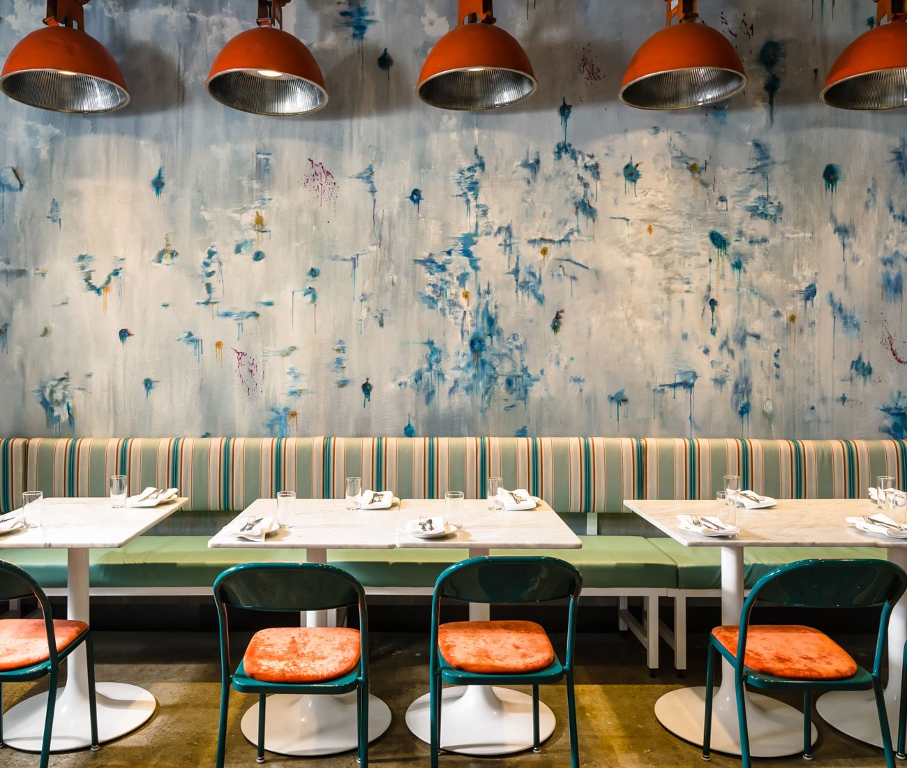 Seating at Rosalinda Restaurant in Toronto