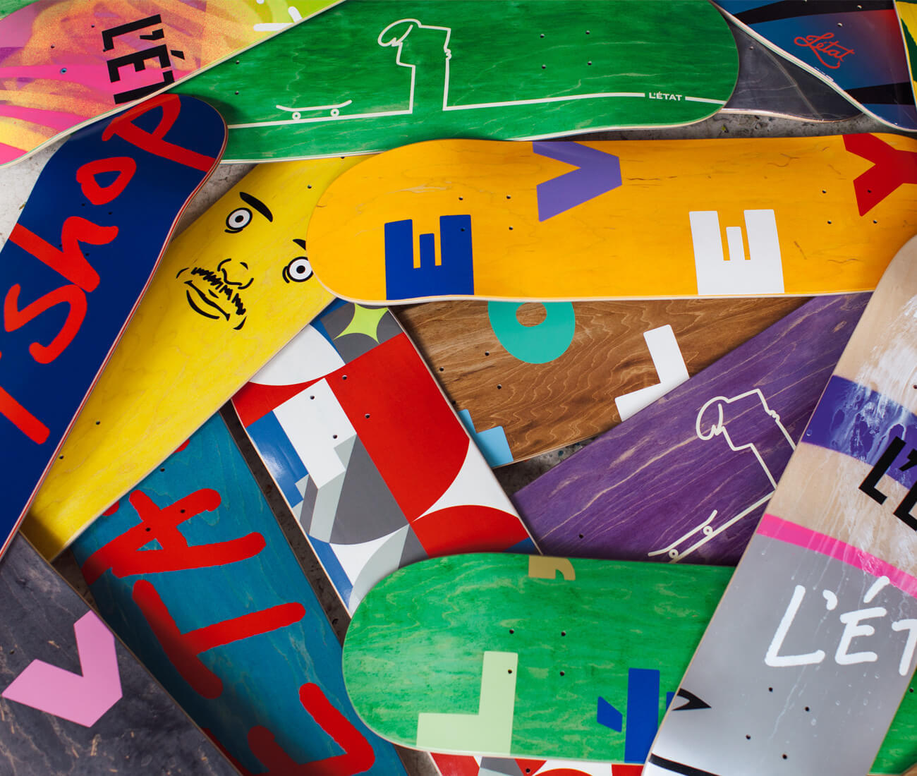 Pascal Paquette skateboard designs