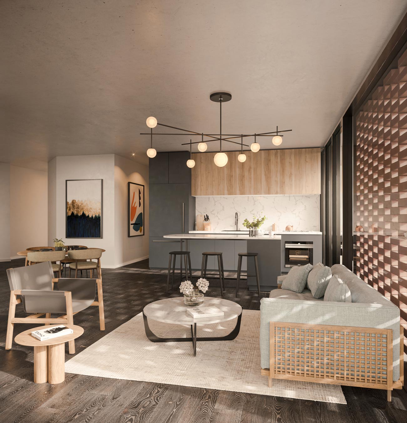 Gairloch development, living area