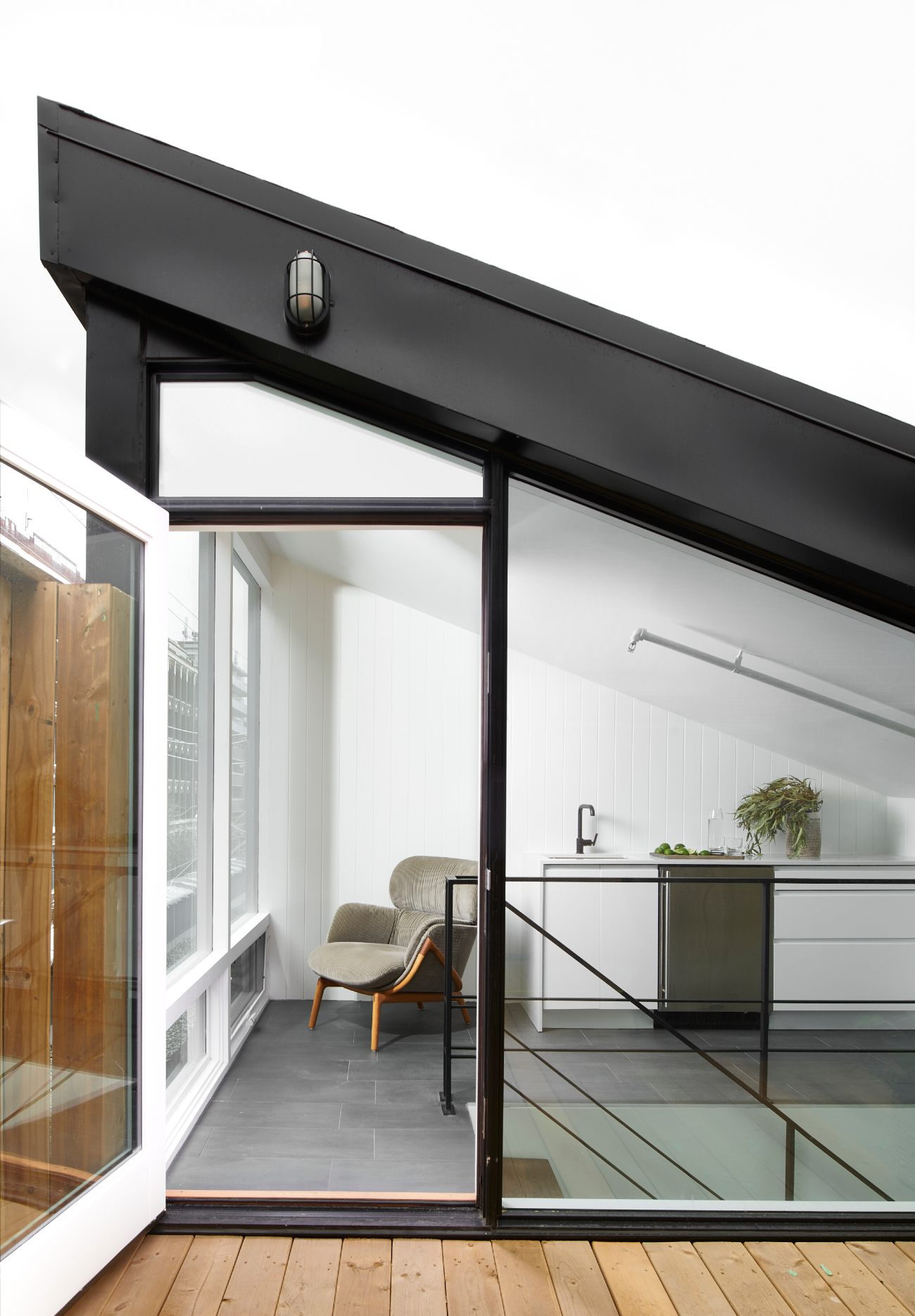 Suzanne Dimma - A third-floor kitchenette services the rooftop terrace