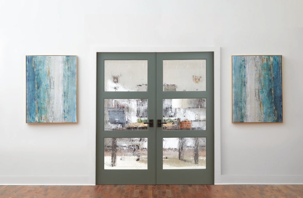 sleek, modern twist on French doors