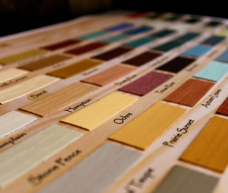 Homestead House Paint swatches in all colours 