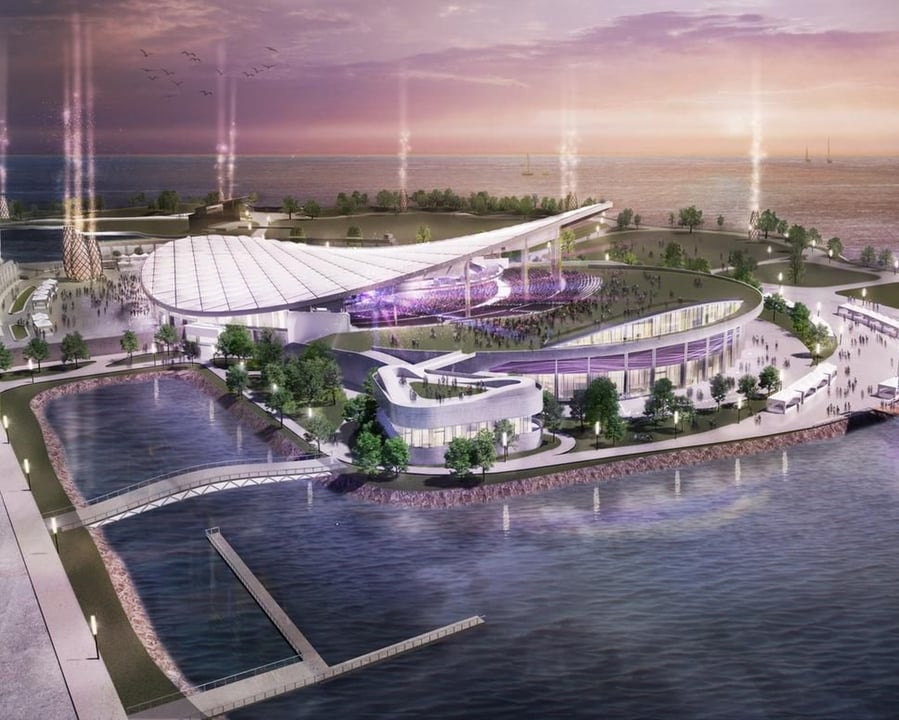 A new rendering of Live Nation Entertainment's redevelopment plans for Budweiser Stage at Ontario Place.
