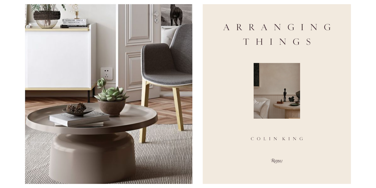 Minimalist, curated loft coffee table book